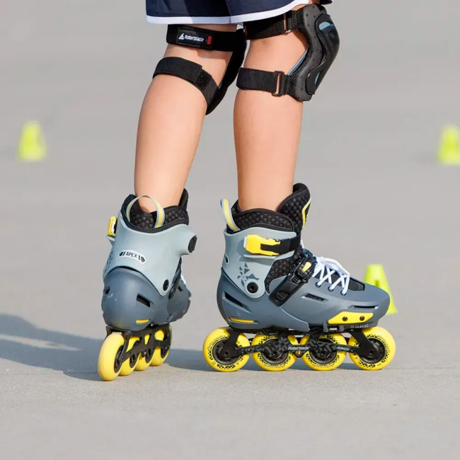 Ролики детские - Роликовые коньки Rollerblade Apex угольно-желтые размер 29-32 (8059791073153)#7