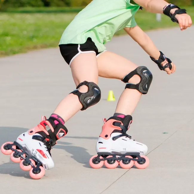 Ролики дитячі - Роликові ковзани Rollerblade Apex платиново-коралові розмір 29-32 (8059791073139)#7