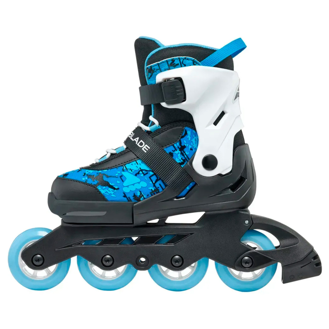 Ролики дитячі - Роликові ковзани Rollerblade Microblade SL чорно-блакитні розмір 33-36.5 (8059791068456)#4