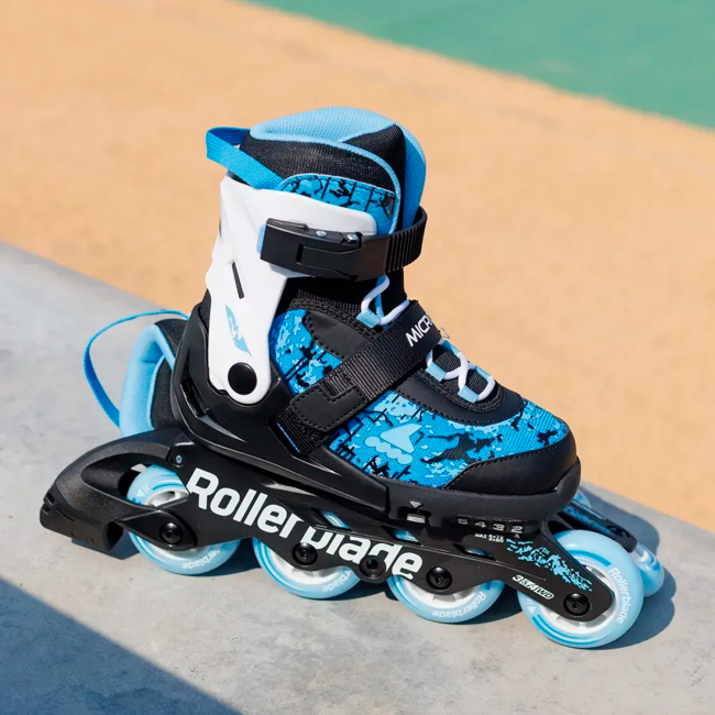 Ролики дитячі - Роликові ковзани Rollerblade Microblade SL чорно-блакитні розмір 33-36.5 (8059791068456)#7