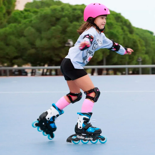 Ролики дитячі - Роликові ковзани Rollerblade Microblade SL чорно-блакитні розмір 33-36.5 (8059791068456)#8