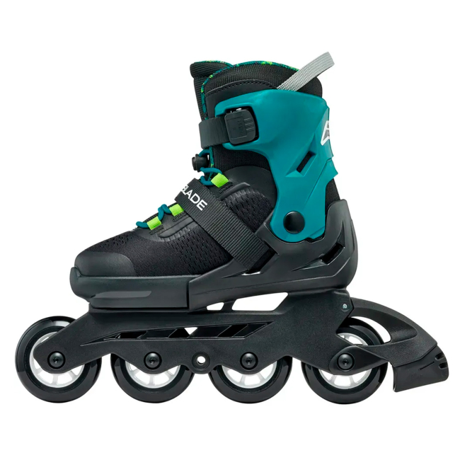 Ролики дитячі - Роликові ковзани Rollerblade Microblade XT чорно-бензиновий зелений розмір 33-36.5 (8059791068432)#4