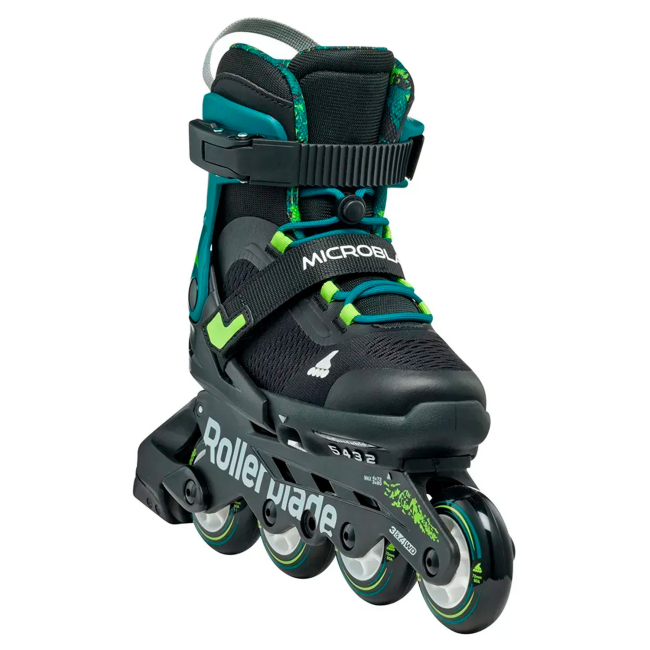 Ролики дитячі - Роликові ковзани Rollerblade Microblade XT чорно-бензиновий зелений розмір 36.5-40 (8059791073184)#2