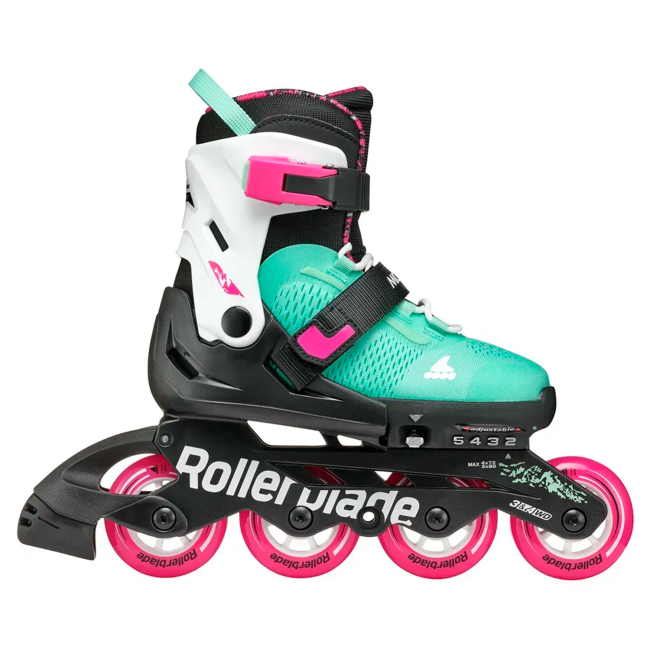 Ролики детские - Роликовые коньки Rollerblade Microblade XT чёрно-морской зеленый размер 33-36.5 (8059791068425)#3