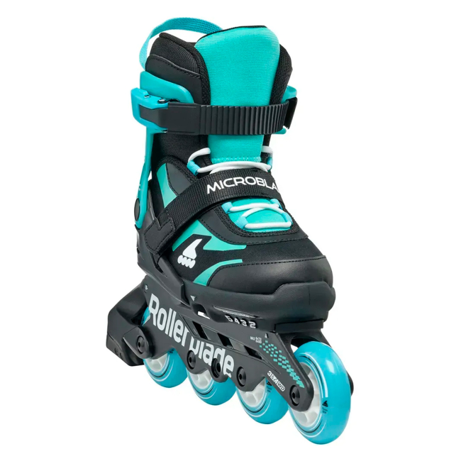 Ролики детские - Роликовые коньки Rollerblade Microblade черно-голубые размер 28-32 (8059791073221)#2