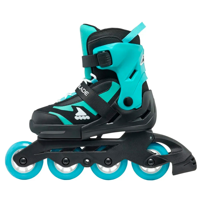 Ролики детские - Роликовые коньки Rollerblade Microblade черно-голубые размер 28-32 (8059791073221)#3