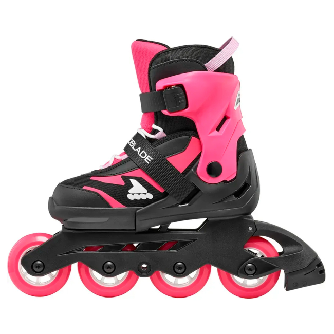 Ролики детские - Роликовые коньки Rollerblade Microblade черно-розовые размер 33-36.5 (8059791068494)#3