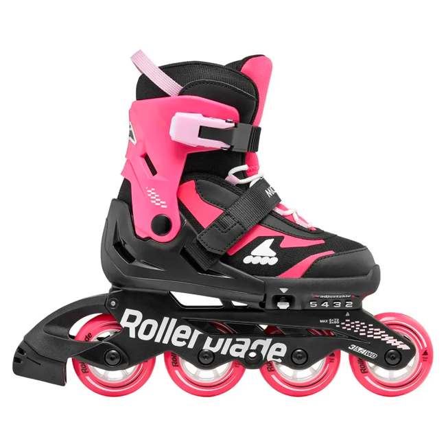 Ролики детские - Роликовые коньки Rollerblade Microblade черно-розовые размер 36.5-40 (8059791073238)#4