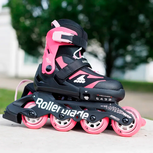 Ролики детские - Роликовые коньки Rollerblade Microblade черно-розовые размер 36.5-40 (8059791073238)#7