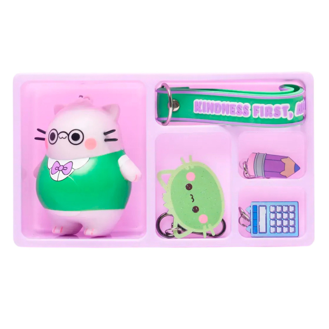 Брелоки - Набір брелоків Pembe The Pink Cat Рожева фантазія Kindness first Always зелений (40313/5)#2
