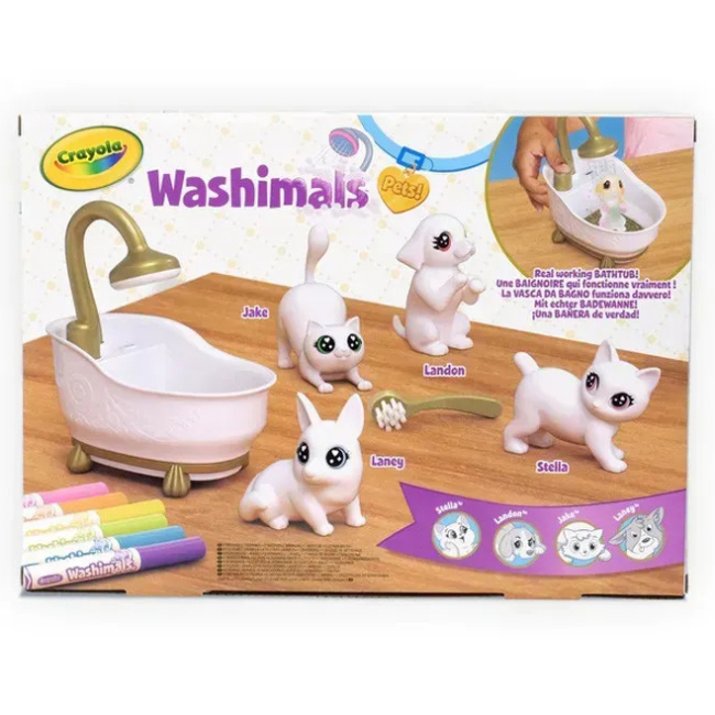 Набори для творчості - Набір для творчості Crayola Washimals Гламурні улюбленці з ванною (74-7453)#5