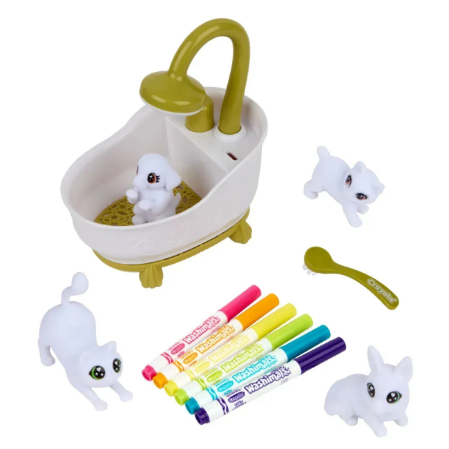 Набори для творчості - Набір для творчості Crayola Washimals Гламурні улюбленці з ванною (74-7453)#6