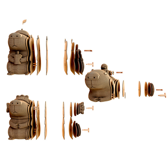 3D-пазлы - ​3D пазл Cartonic Capybara Trio (CARTCAPYTRIO)#2