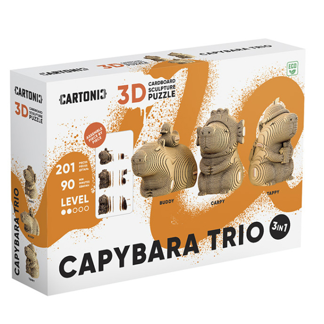 3D-пазлы - ​3D пазл Cartonic Capybara Trio (CARTCAPYTRIO)#3