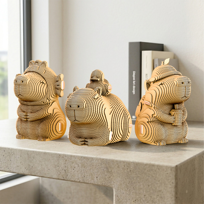 3D-пазлы - ​3D пазл Cartonic Capybara Trio (CARTCAPYTRIO)#4