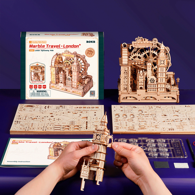 3D-пазли - Конструктор Robotime Rokr 3D Marble Travel Лондон 431 деталь (EGB01)#7