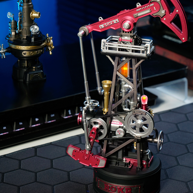 3D-пазли - Конструктор Robotime Rokr 3D Екстрактор олії 127 деталей (CGL03)#5