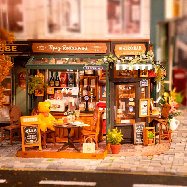 3D-пазлы - Конструктор Robotime Rolife 3D Ресторан Tipsy 297 деталей (DG167)#3