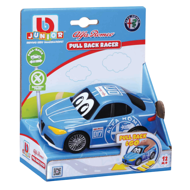 Машинки для малышей - ​Машинка Bb Junior Pullback Racer Alfa Romeo (16-85141)#2