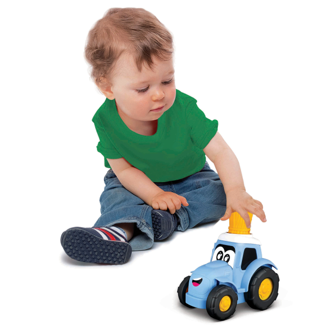 Машинки для малюків - ​Трактор іграшковий Bb Junior Press&Go блакитний (16-89026/2)#2