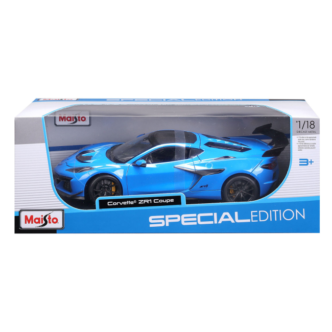Автомоделі - ​Автомодель Maisto 2025 Corvette ZR1 Coupe 1:18 (31475 blue.met)#6