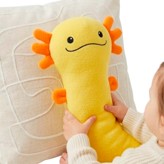 Мягкие животные - Мягкая игрушка MeriToys Аксолотль желтый 110 см (2050000336157)#2