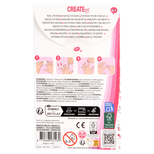 Косметика - Набор накладных ногтей-наклеек Create It! (841023)#4