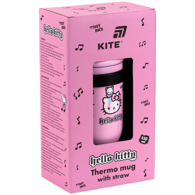 Чашки, склянки - Термокружка з трубочкою Kite HK 530мл (HK25-1266)#8