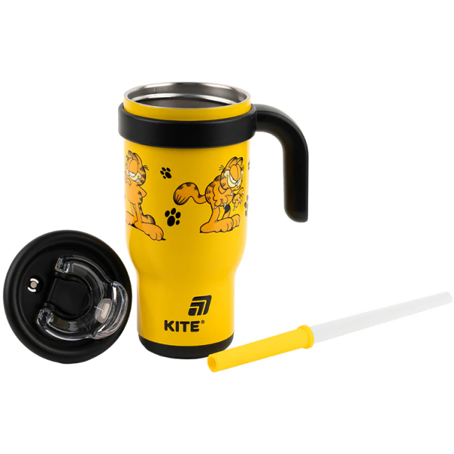 Чашки, склянки - Термокружка з трубочкою Kite GF 530мл (GF25-1266)#6
