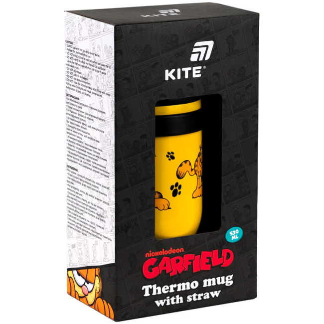 Чашки, склянки - Термокружка з трубочкою Kite GF 530мл (GF25-1266)#8