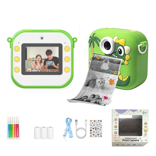 Фотоапарати - Камера-принтер DIY Toys Динозавр зелена (CJ-4978946-G)#7