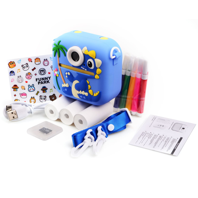 Фотоапарати - Камера-принтер DIY Toys Динозавр блакитна (CJ-4978946-B)#5