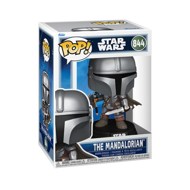 Фигурки персонажей - Фигурка Funko Pop Star Wars Мандалорец и Грогу Мандалорец с оружием (90824)#2