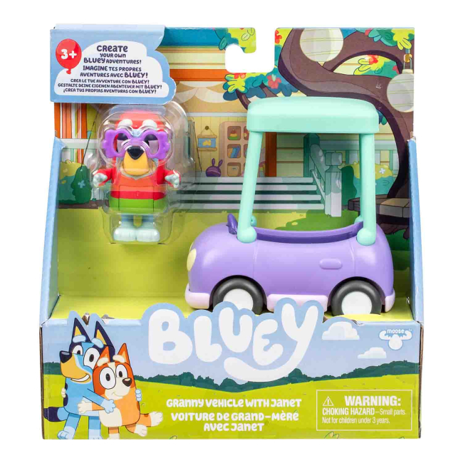 Фигурки персонажей - Игровой набор Bluey Транспорт Granny car and Janet (125382)#3