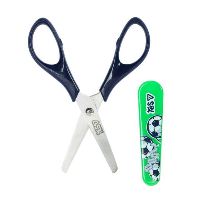 Канцтовары - Ножницы Yes Football 13 см в футляре (480486)#4