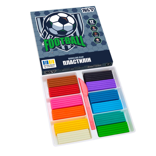 Наборы для лепки - Пластилин Yes Football 12 цветов (540714)#2