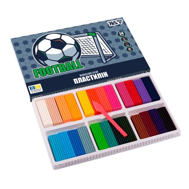 Наборы для лепки - Пластилин Yes Football 24 цвета (540716)#2