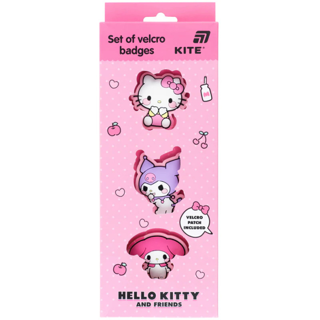 Бижутерия и аксессуары - Набор бейджей на липучке Kite Hello Kitty 3 шт (HK26-3012-2)#3