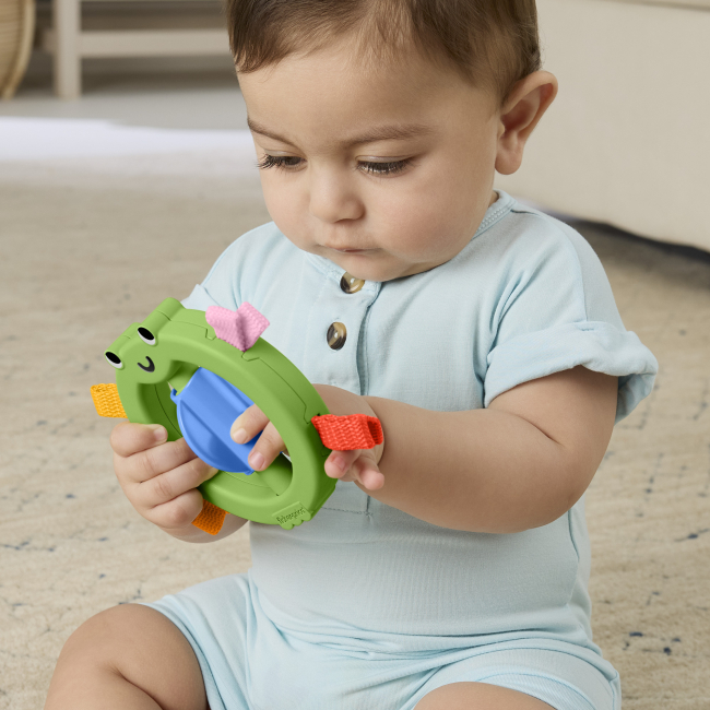 Брязкальця, прорізувачі - Брязкальце Fisher-Price Різнокольорові петельки Жабеня (JHB58/2)#2