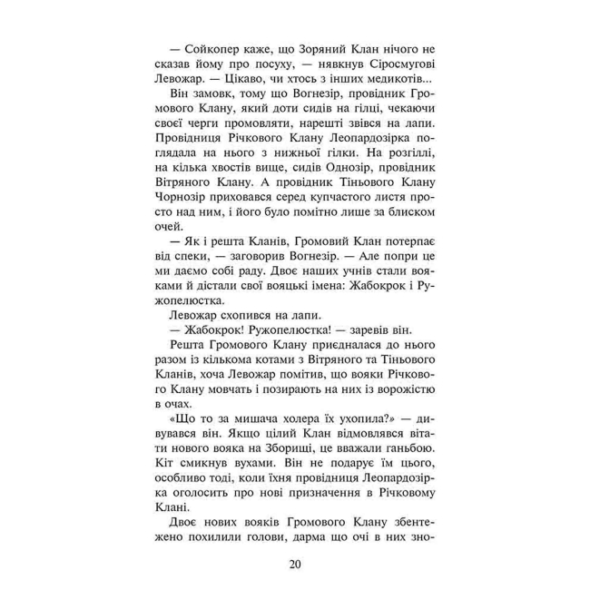 Художественная литература для детей (7-13 лет) - Книжка «Коти-вояки. Знамення Зореклану. Четвертий новак. Книга 1» Ерін Гантер (9786178229597)#3