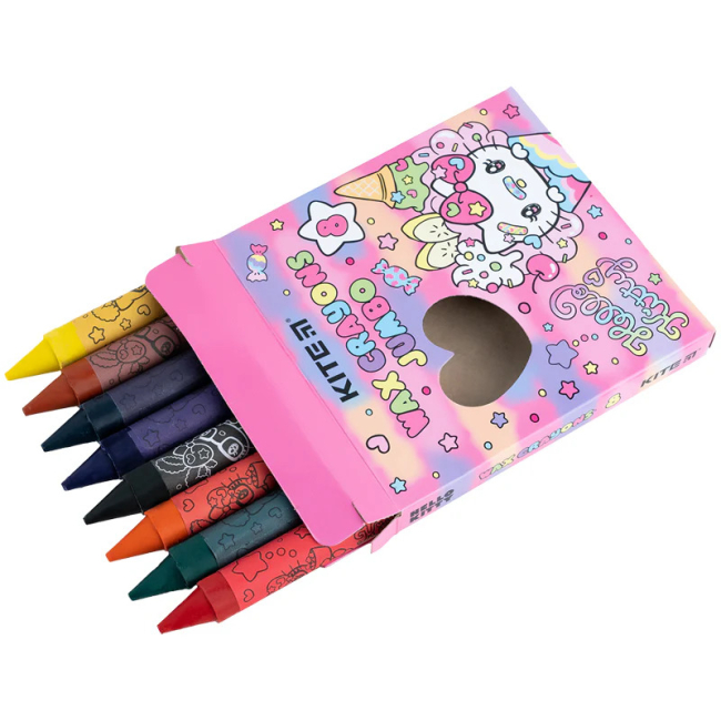 Канцтовары - Мел восковой Kite Jumbo Hello Kitty 8 цветов (HK24-076)#2