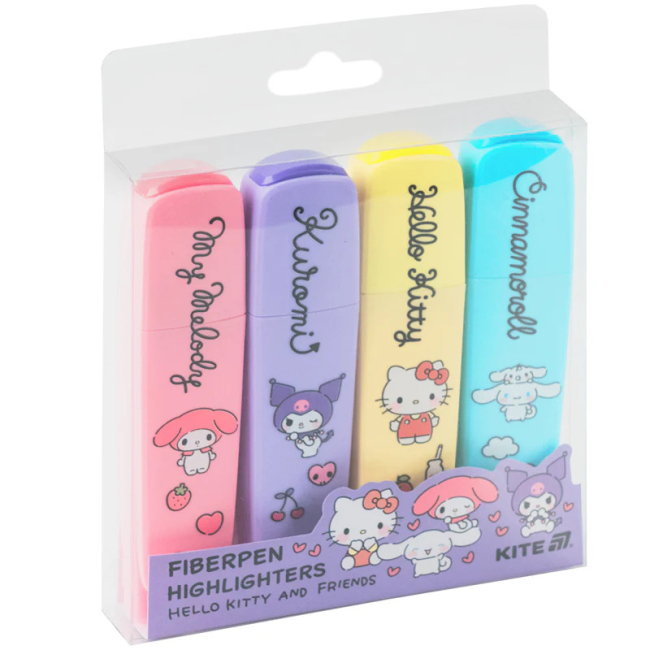 Канцтовары - Набор маркеров Kite Highlighter Hello Kitty and friends 4 цвета (HK26-444)#2