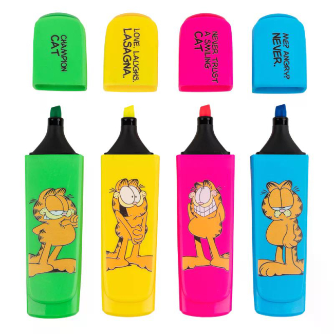 Канцелярські товари - Набір маркерів Kite Highlighter Garfield 4 кольори (GF25-444)#2
