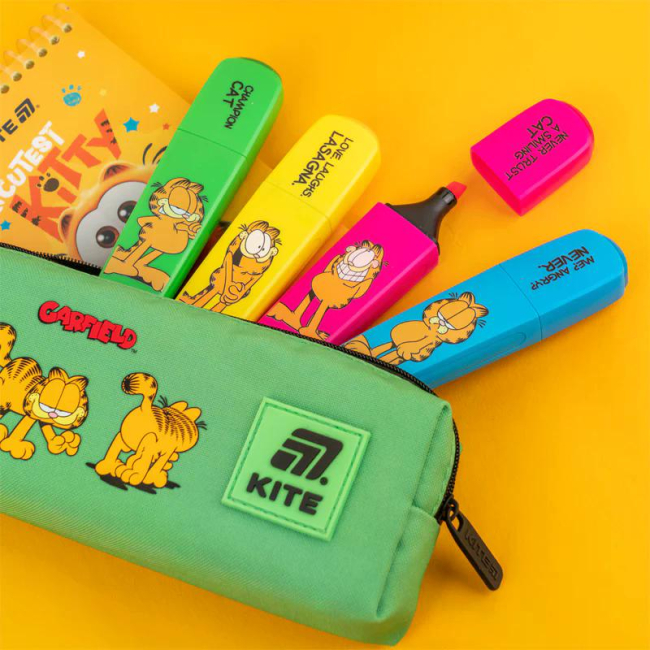 Канцелярські товари - Набір маркерів Kite Highlighter Garfield 4 кольори (GF25-444)#5