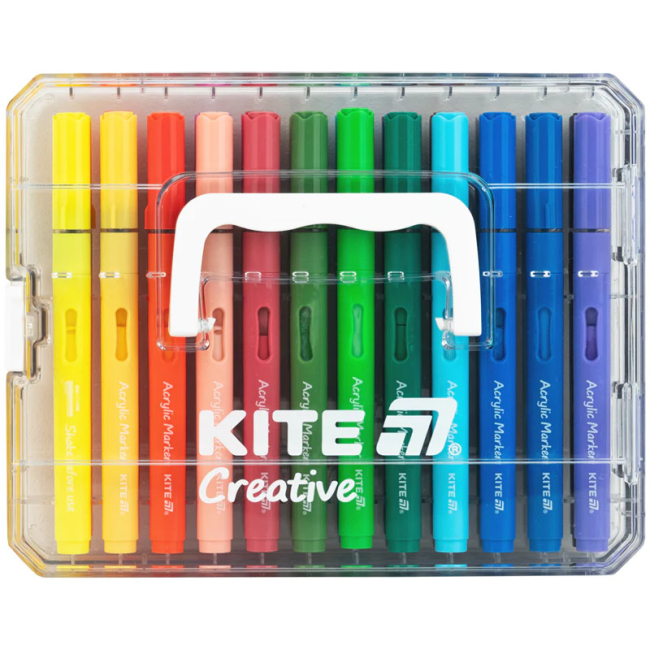 Канцтовари - Набір маркерів акрилових з рідкими чорнилами Kite Creative 24 кольори (K-1162)#4