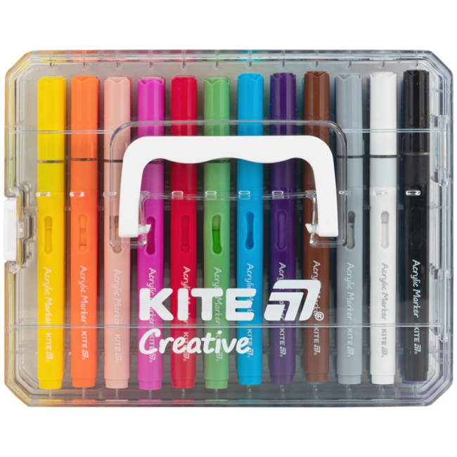 Канцтовари - ​Набір маркерів акрилових з рідкими чорнилами Kite Creative 36 кольорів (K-1163)#4