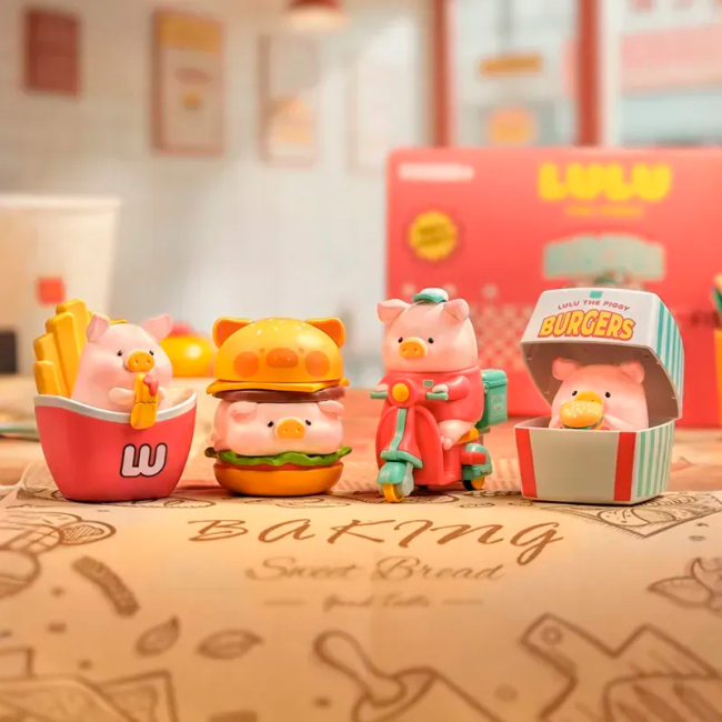 Фігурки тварин - ​Фігурка-сюрприз 10/10 Toys LuLu the Piggy Burger Express Movable Series (LULU1310)#7