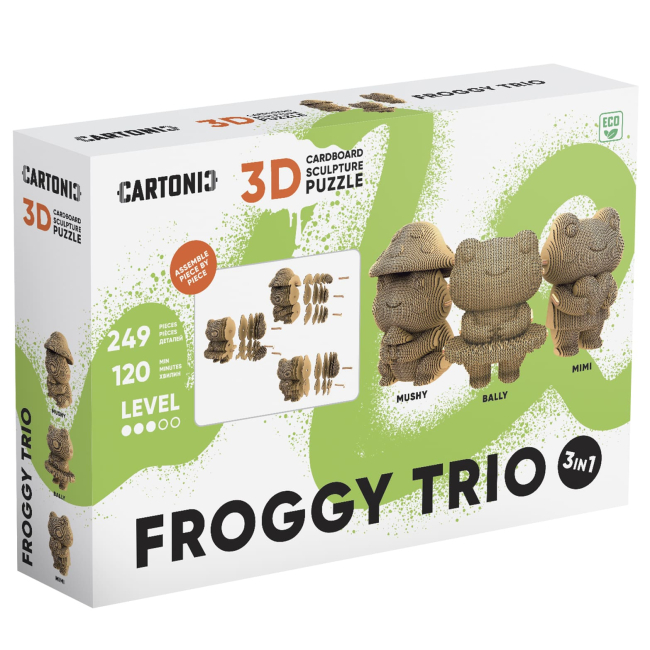 3D-пазли - 3D пазл Cartonic Froggy trio (CARTTRIOFROG)#3