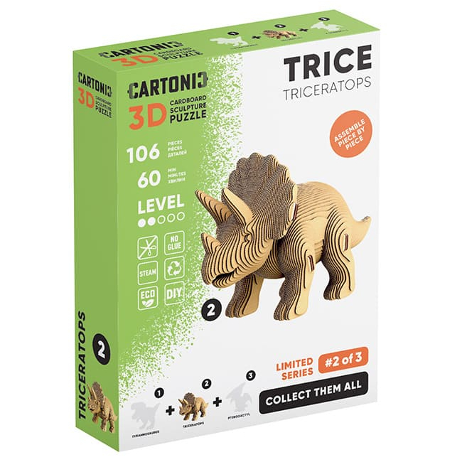 3D-пазлы - 3D пазл Cartonic Collectible Triceratops (CCARTTRIC)#3