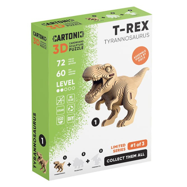 3D-пазлы - 3D пазл Cartonic Collectible Tyrannosaurus (CCARTTREX)#3
